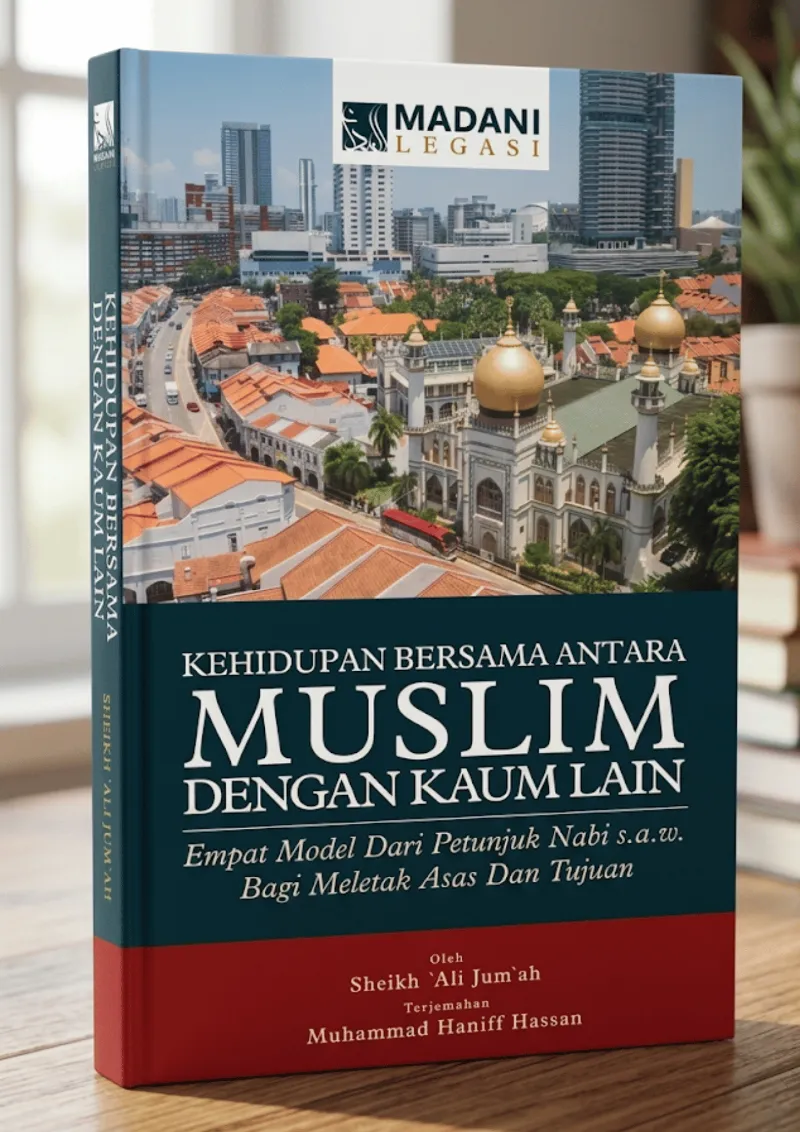 Mock-up of Kehidupan Bersama Antara Muslim Dengan Kaum Lain by Sheikh 'Ali Jum'ah, translated by Muhammad Haniff Hassan. Cover credit: Madani Legasi.